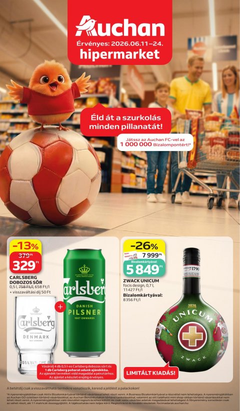 AUCHAN Hipermarket Szúrkolj velünk akciós újság od 11. 6. 2026 do 24. 6. 2026