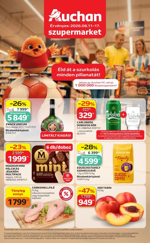 AUCHAN Szupermarket akciós újság od 11. 6. 2026 do 17. 6. 2026