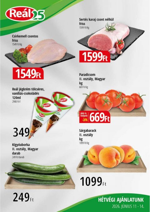 REAL Bevásárló hétvége akciós újság od 11. 6. 2026 do 14. 6. 2026