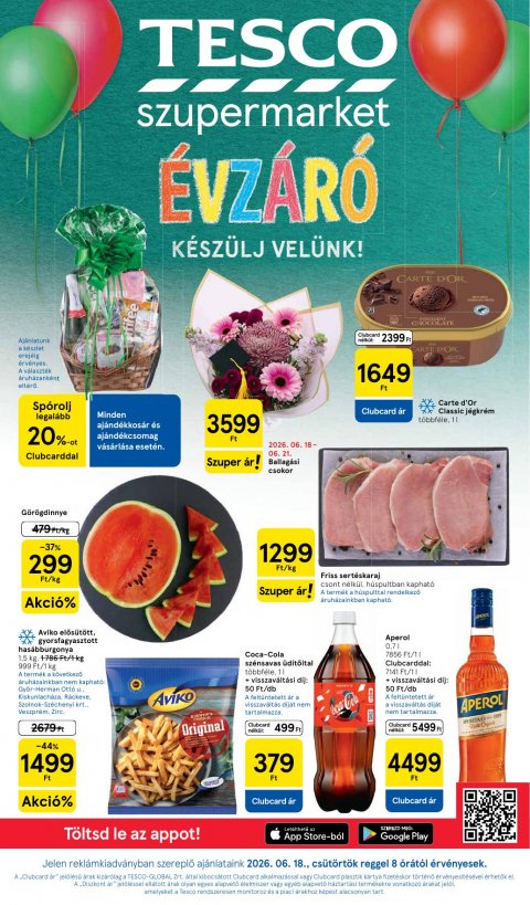 TESCO Szupermarket akciós újság