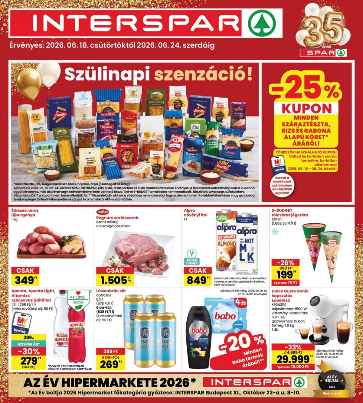 INTERSPAR akciós újság od 18. 6. 2026 do 24. 6. 2026