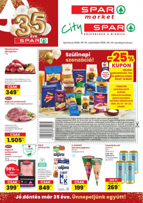 SPAR Market és City Spar akciós újság od 18. 6. 2026 do 24. 6. 2026