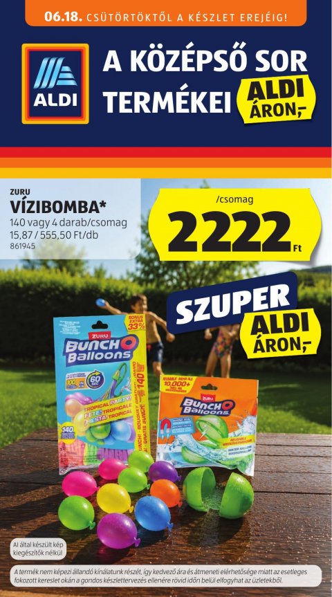 ALDI Középső sor akciós újság od 18. 6. 2026 do 18. 6. 2026