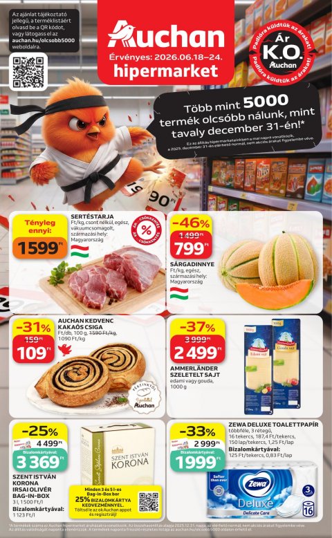 AUCHAHipermarket akciós újságN  od 18. 6. 2026 do 24. 6. 2026