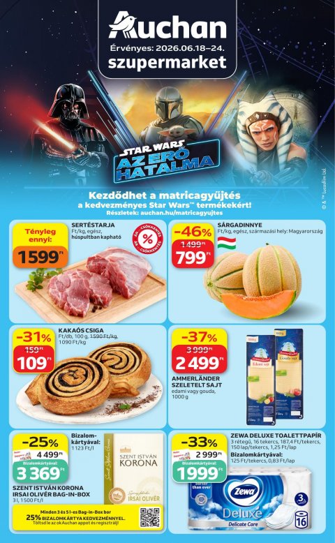 AUCHAN Szupermarket akciós újság od 18. 6. 2026 do 24. 6. 2026
