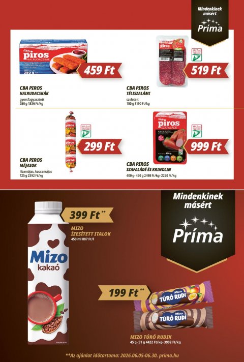CBA Príma akciós újság