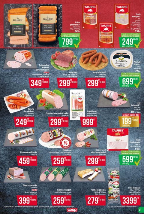 COOP Tisza akciós újság