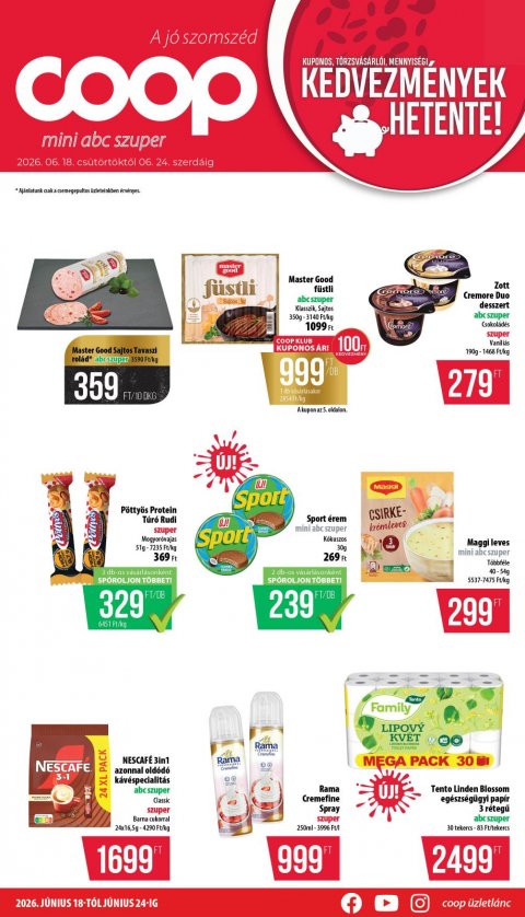 COOP Nyírzem akciós újság od 18. 6. 2026 do 24. 6. 2026