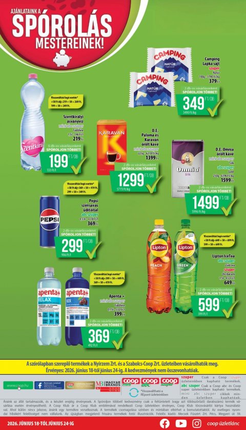 COOP Nyírzem akciós újság