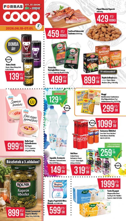 COOP Hétforrás akciós újság od 18. 6. 2026 do 1. 7. 2026