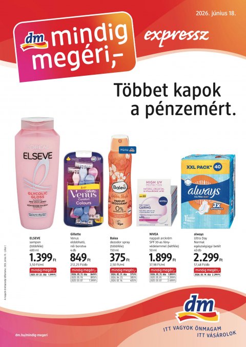 DM DROGERIE MARKT akciós újság od 18. 6. 2026 do 2. 7. 2026