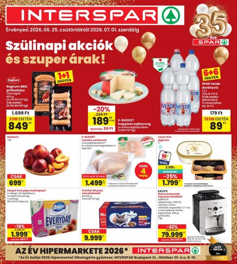 INTERSPAR akciós újság od 25. 6. 2026 do 1. 7. 2026