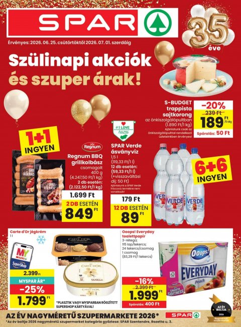 SPAR akciós újság od 25. 6. 2026 do 1. 7. 2026
