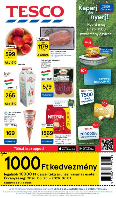 TESCO Hipermarket akciós újság od 25. 6. 2026 do 1. 7. 2026