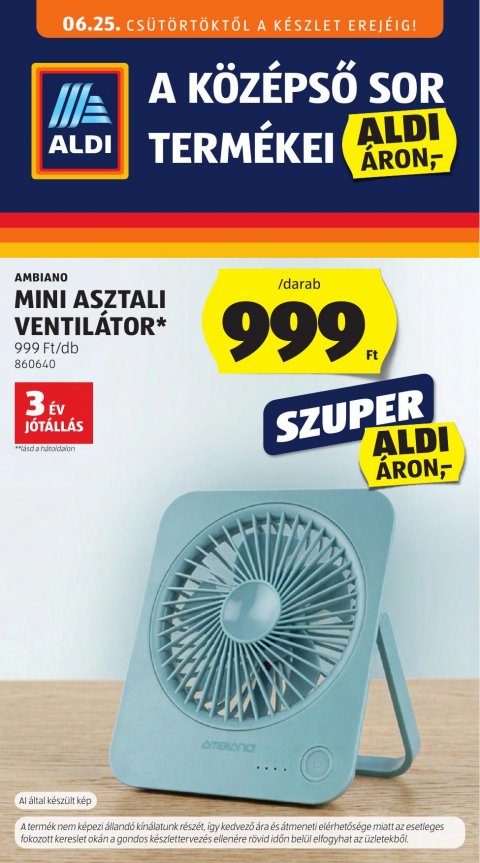 ALDI Középső sor akciós újság od 25. 6. 2026 do 25. 6. 2026