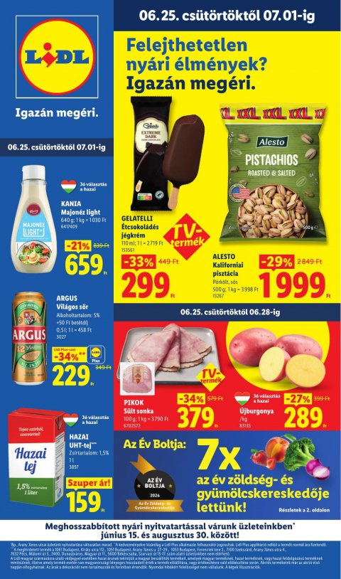 LIDL akciós újság od 25. 6. 2026 do 1. 7. 2026