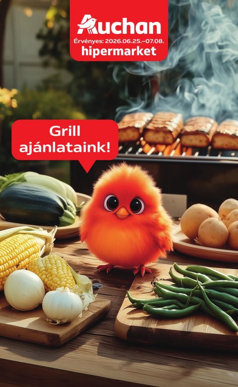 AUCHAN Hipermarket Grill akciós újság od 25. 6. 2026 do 8. 7. 2026