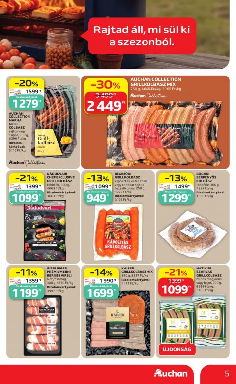 AUCHAN Hipermarket Grill akciós újság