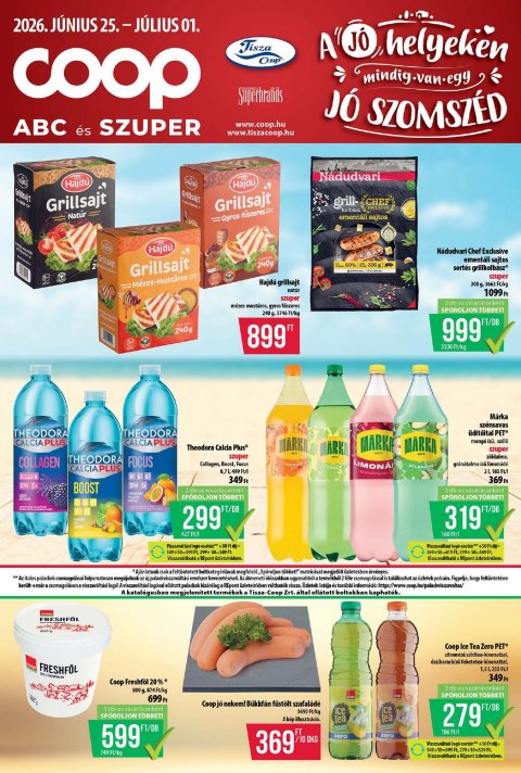 COOP Tisza akciós újság od 25. 6. 2026 do 1. 7. 2026