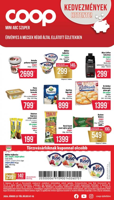 COOP Mecsek akciós újság od 25. 6. 2026 do 1. 7. 2026