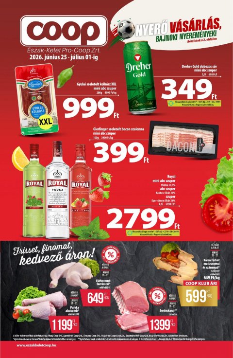 COOP Észak-Kelet akciós újság od 25. 6. 2026 do 1. 7. 2026