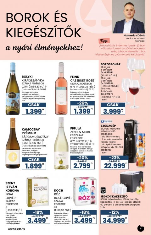 SPAR Bor nyár akciós újság