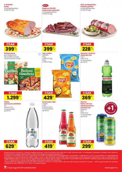 SPAR Market Bak, Nagykapornak, Zalalövő akciós újság