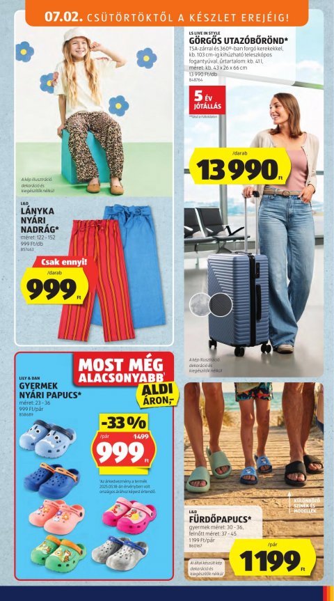 ALDI Középső sor akciós újság