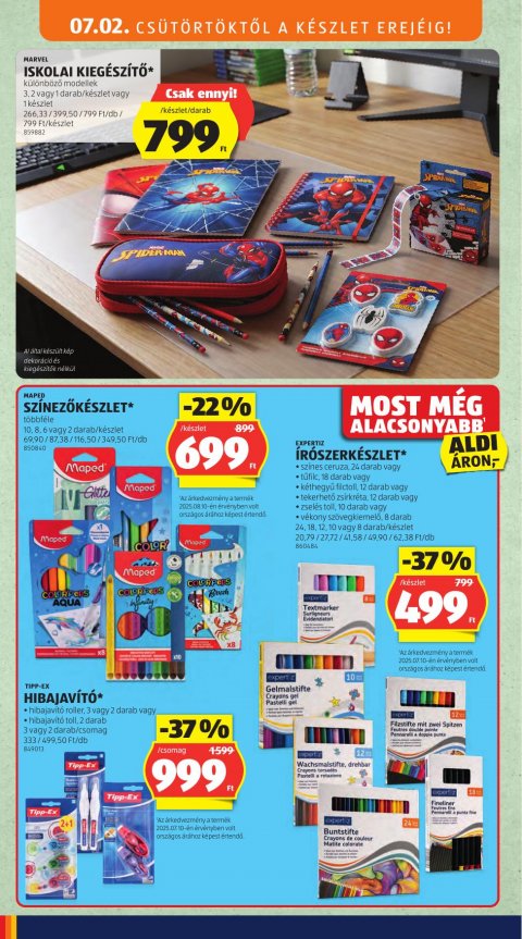 ALDI Középső sor akciós újság