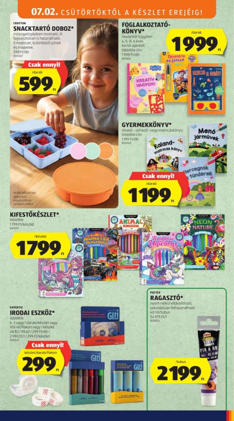 ALDI Középső sor akciós újság