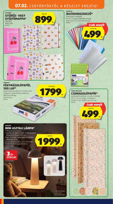 ALDI Középső sor akciós újság