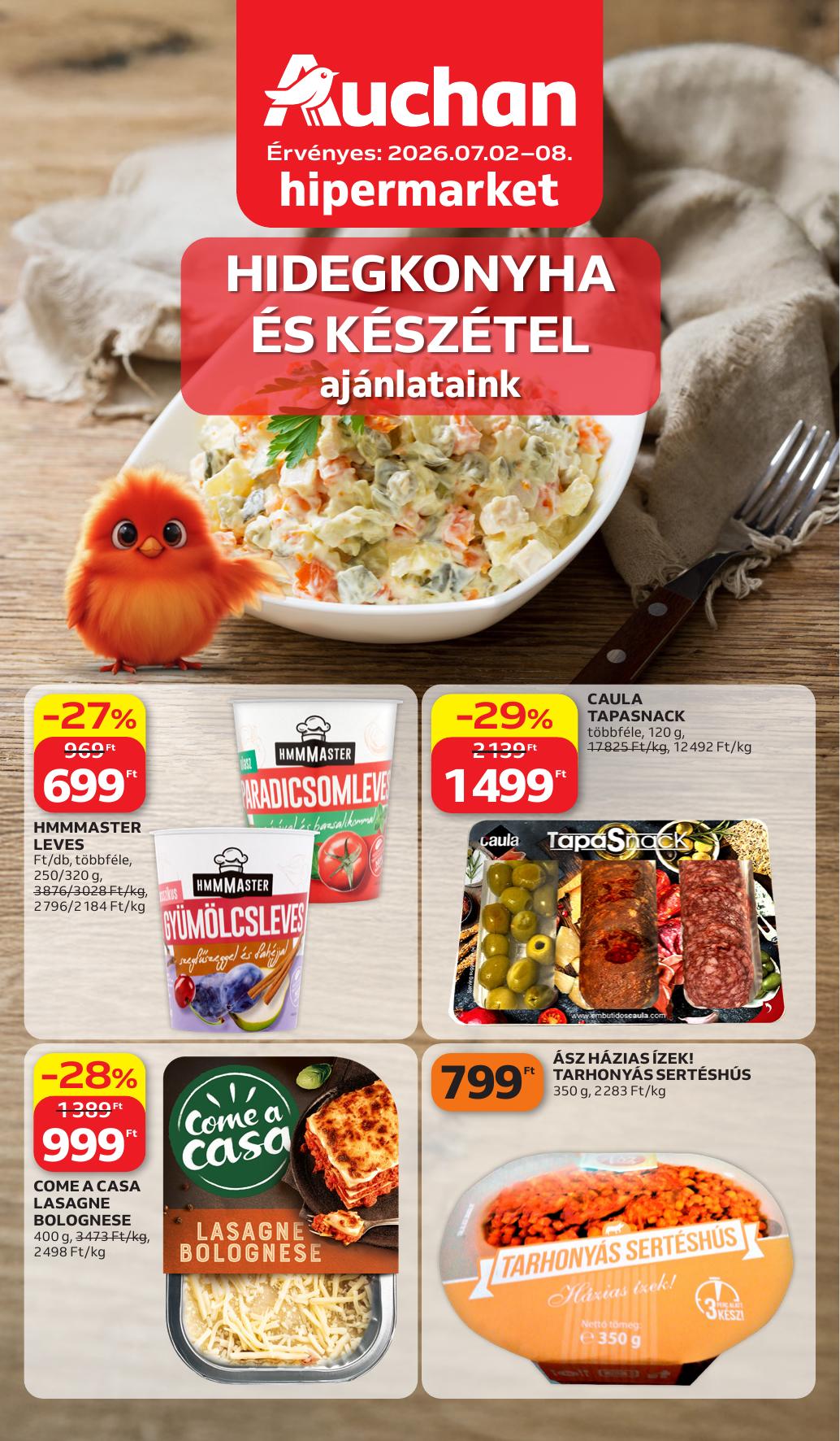 AUCHAN Hipermarket Hidegkonyha akciós újság od 2. 7. 2026 do 8. 7. 2026