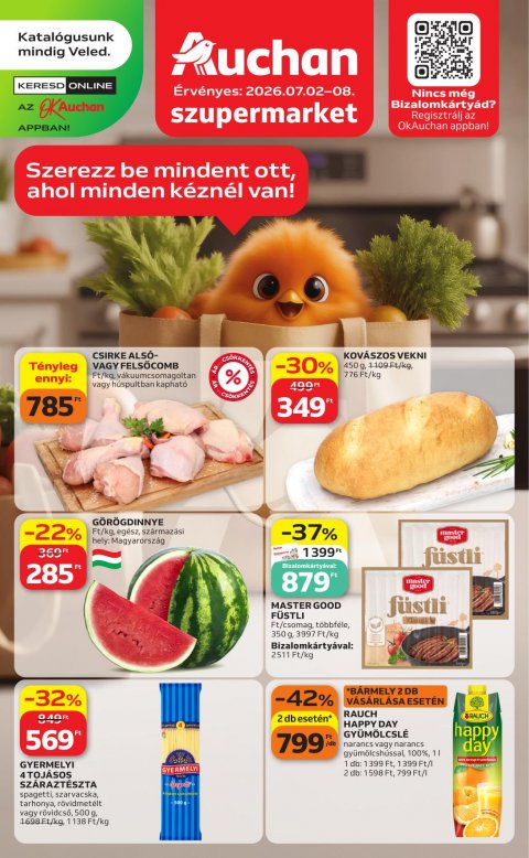 AUCHAN Szupermarket akciós újság od 2. 7. 2026 do 8. 7. 2026