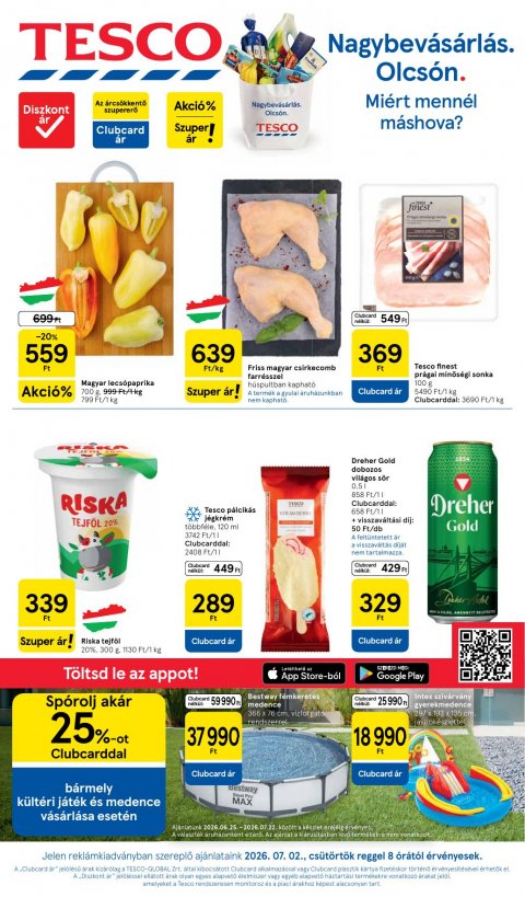 TESCO Hipermarket akciós újság od 2. 7. 2026 do 8. 7. 2026