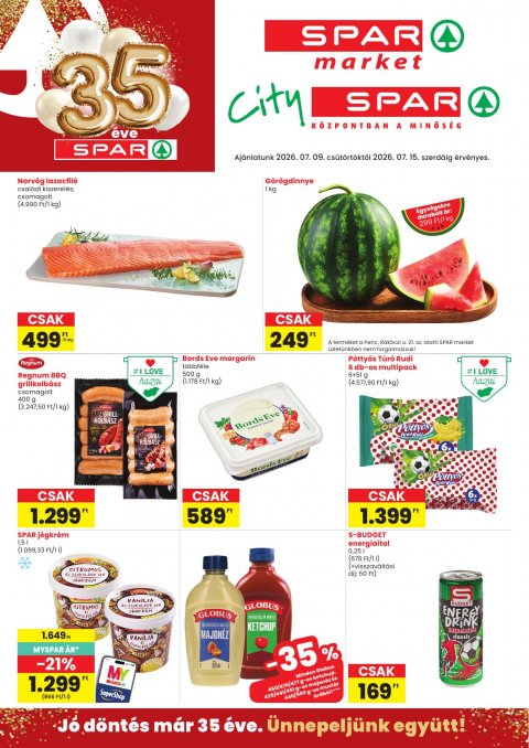 SPAR Market és City Spar akciós újság od 9. 7. 2026 do 15. 7. 2026