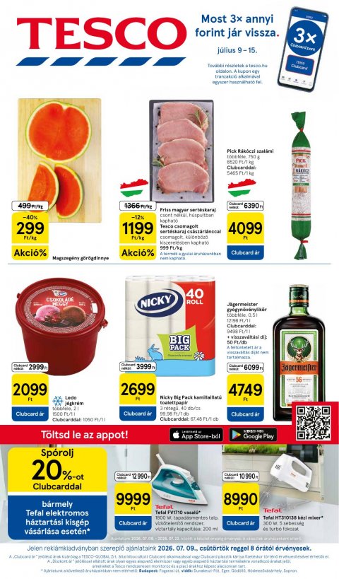 TESCO Hipermarket akciós újság od 9. 7. 2026 do 15. 7. 2026