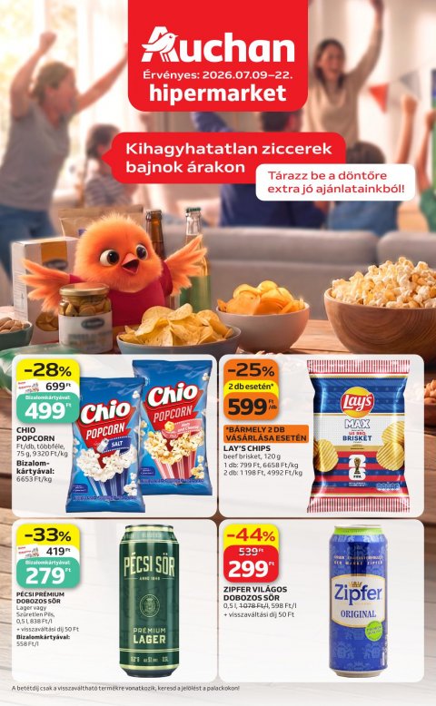 AUCHAN Hipermarket Kéthetes akciós újság od 9. 7. 2026 do 22. 7. 2026