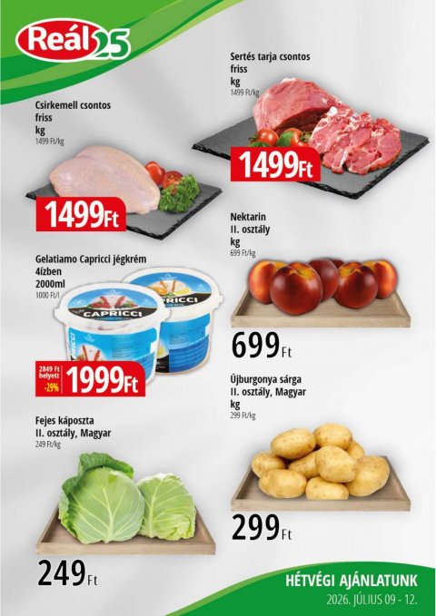 REAL Bevásárló hétvége akciós újság od 9. 7. 2026 do 12. 7. 2026