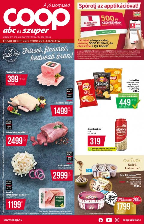 COOP Észak-Kelet akciós újság od 9. 7. 2026 do 15. 7. 2026