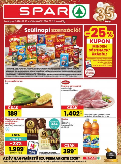 SPAR akciós újság od 16. 7. 2026 do 22. 7. 2026