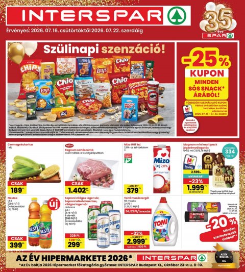 INTERSPAR akciós újság od 16. 7. 2026 do 22. 7. 2026
