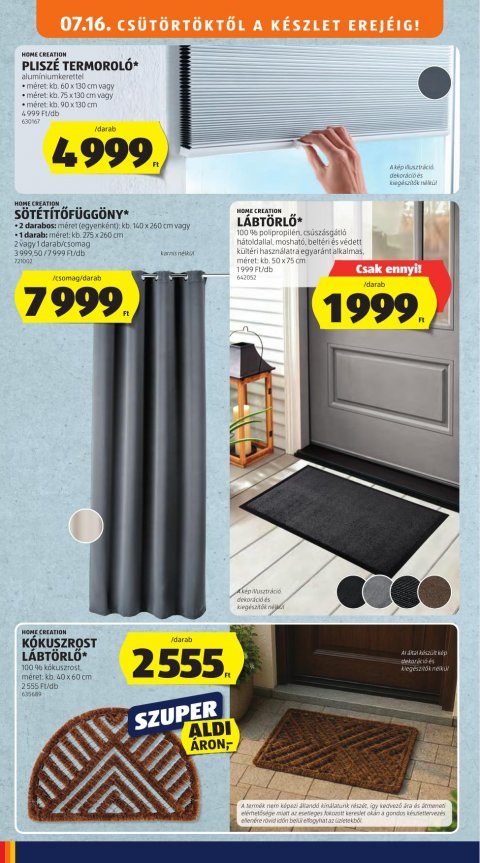 ALDI Középső sor akciós újság