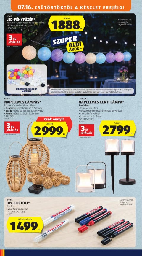 ALDI Középső sor akciós újság