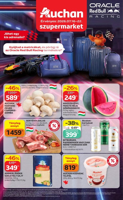 AUCHAN Szupermarket akciós újság od 16. 7. 2026 do 22. 7. 2026