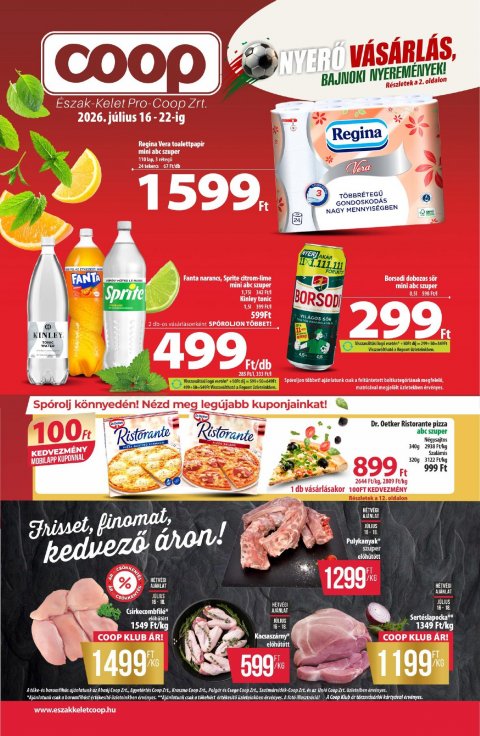COOP Észak-Kelet akciós újság od 16. 7. 2026 do 22. 7. 2026