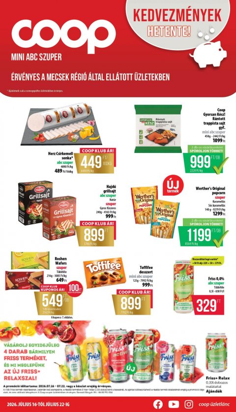 COOP Mecsek akciós újság od 16. 7. 2026 do 22. 7. 2026