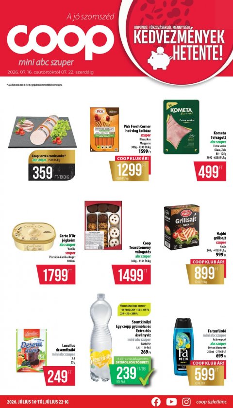 COOP Nyírzem akciós újság od 16. 7. 2026 do 22. 7. 2026
