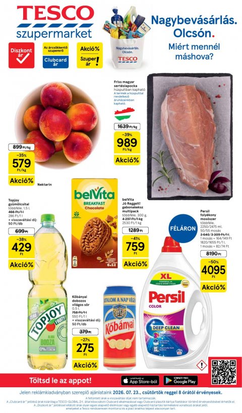 TESCO Szupermarket akciós újság od 23. 7. 2026 do 29. 7. 2026