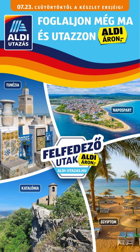 ALDI Utazás akciós újság od 23. 7. 2026 do 23. 7. 2026