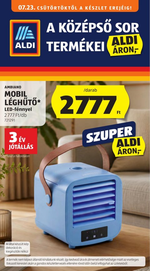 ALDI Középső sor akciós újság od 23. 7. 2026 do 23. 7. 2026